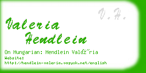 valeria hendlein business card